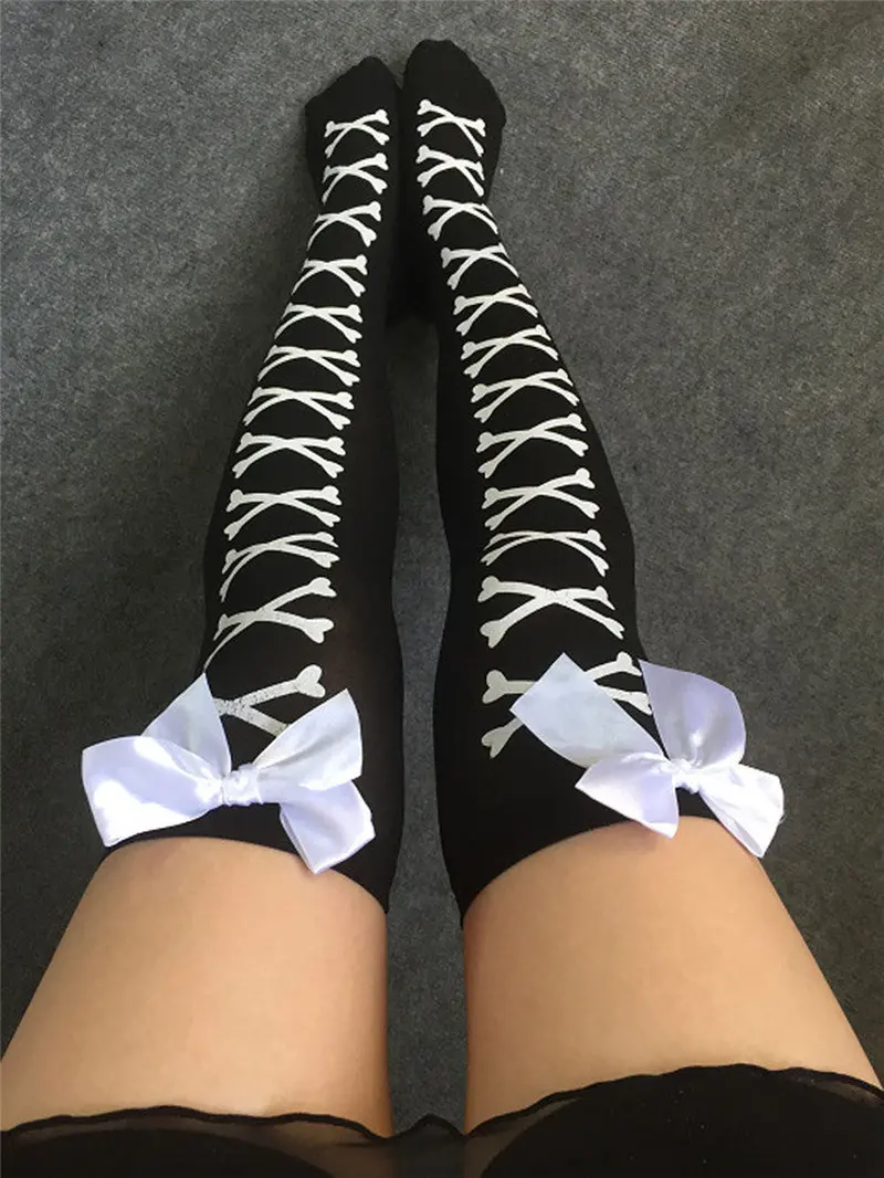 Women Long Over Knee Thigh High Stockings Sexy Maid Medias Knee Socks Cuissardes Feida 2