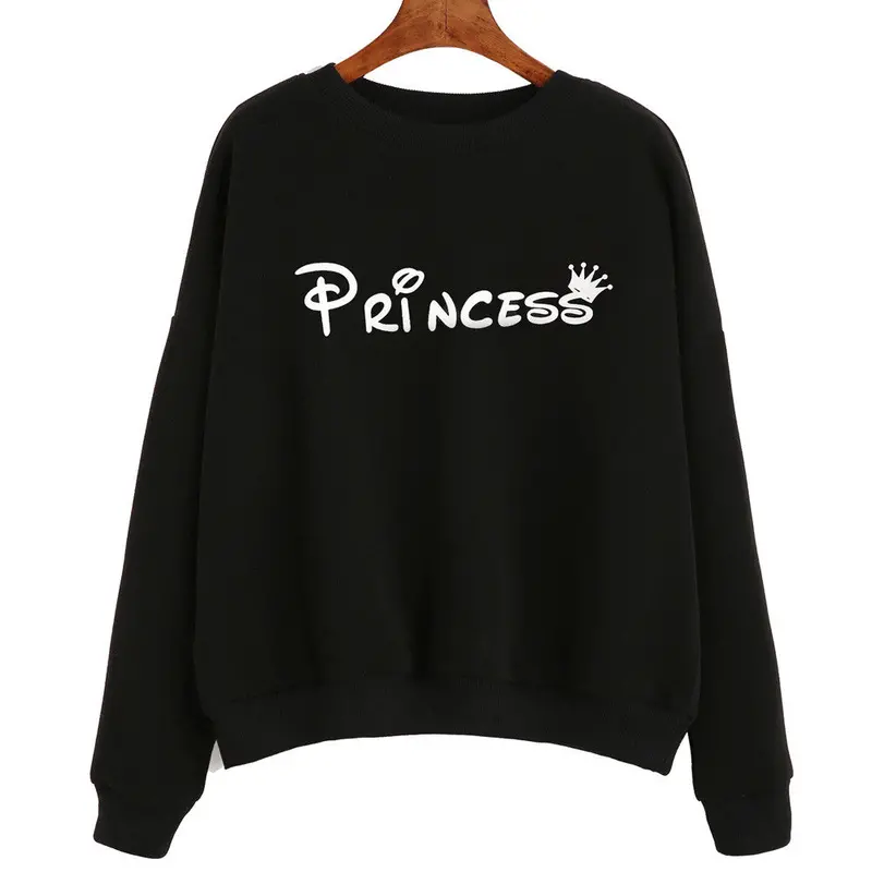 Women Long Sleeve Hoody Letter Print Sweatshirt Pullovers Black Harajuku Hoodies For Women Sudaderas Mujer Feida 1