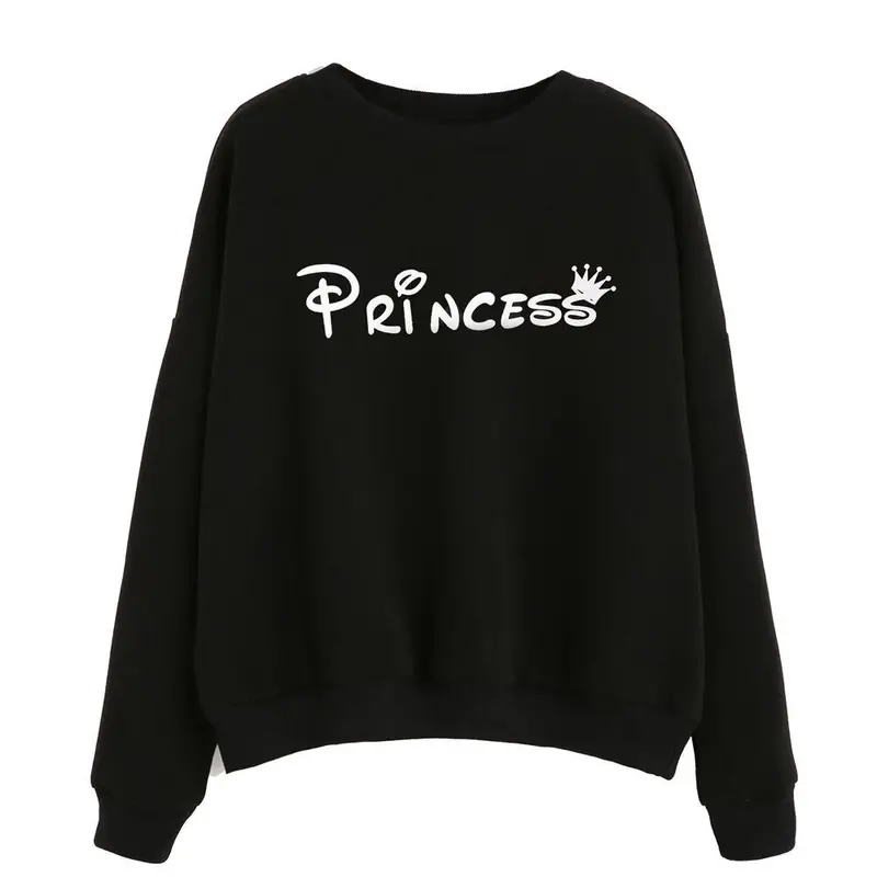 Women Long Sleeve Hoody Letter Print Sweatshirt Pullovers Black Harajuku Hoodies For Women Sudaderas Mujer Feida 2