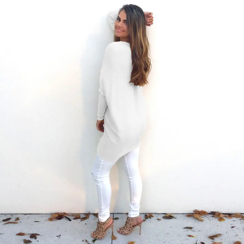 Women Long Sleeve Pullover Sweater Loose Knitting Sweaters Womens Knitted Cardigan Pull 5