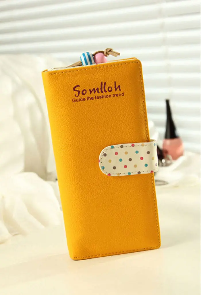 Women Long Wallet Smooth Pu Leather Lady Coin Purses Clutch Wallets Money Bags 3