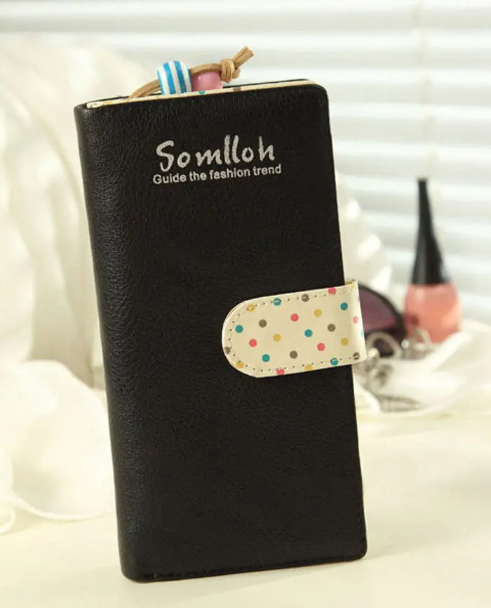 Women Long Wallet Smooth Pu Leather Lady Coin Purses Clutch Wallets Money Bags 4