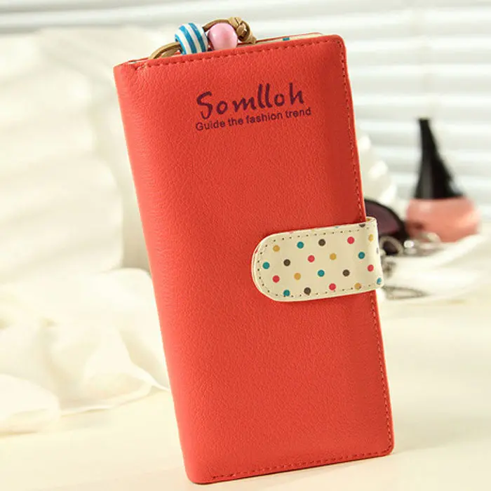 Women Long Wallet Smooth Pu Leather Lady Coin Purses Clutch Wallets Money Bags 5
