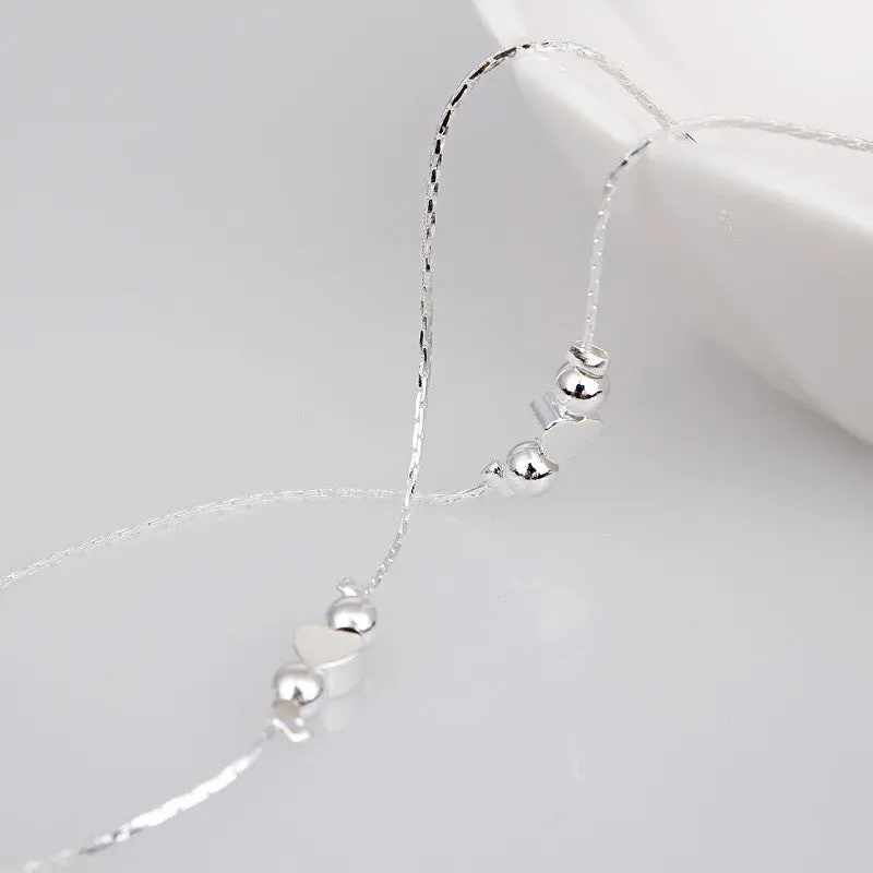 Women Love Heart Printing Ankles Beach Lady Girl Chain Anklet Foot Jewelry 2