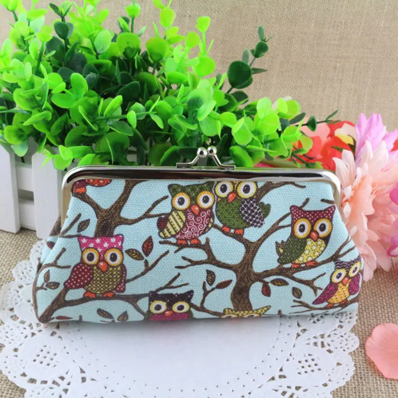 Women Lovely Style Lady Wallet Hasp Owl Purse Clutch Bag 3