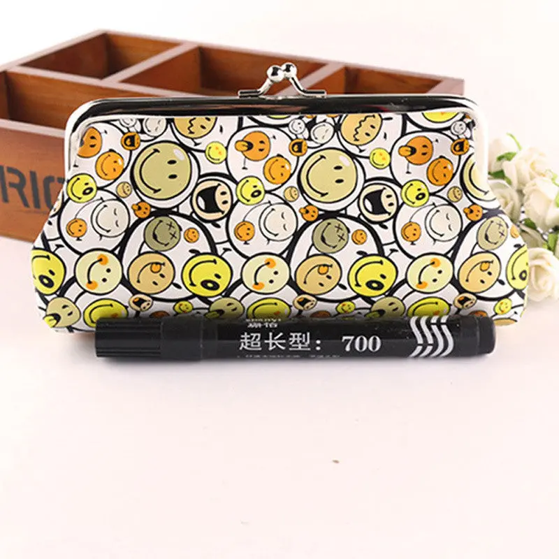 Women Lovely Style Lady Wallet Hasp Smile Purse Clutch Bag 1