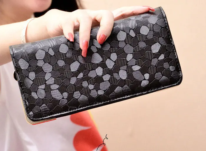 Women Luxury Zipper Tops Women Bags Asymmetrical Style Wallet Bag Long Clutches Cards Cashing Purse Holder 3