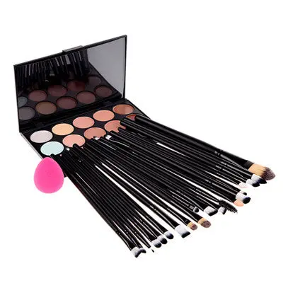 Women Makeup Maquillaje 20 Pcs Makeup Brush Sponge Puff 15 Color Concealer S Cosmetics Make Up Kit 1
