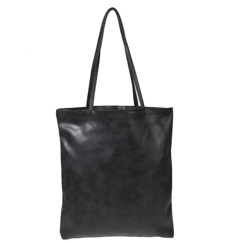 Women Matte Leather Shoulder Bags Shopping Bag Famous Designer Black Bags Medium Size Handbag Travel Shopping Tote Handbag 1