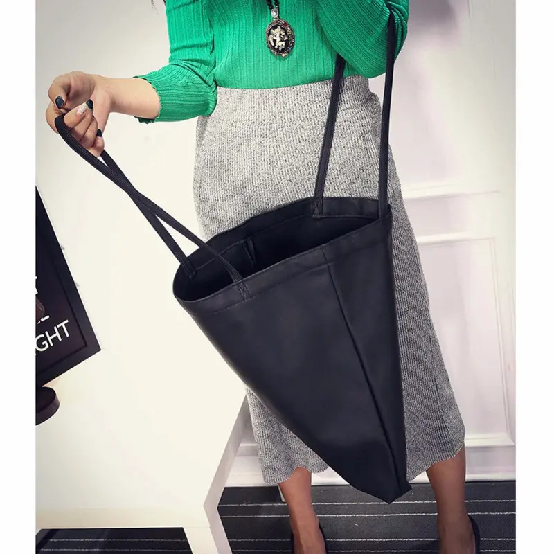 Women Matte Leather Shoulder Bags Shopping Bag Famous Designer Black Bags Medium Size Handbag Travel Shopping Tote Handbag 2