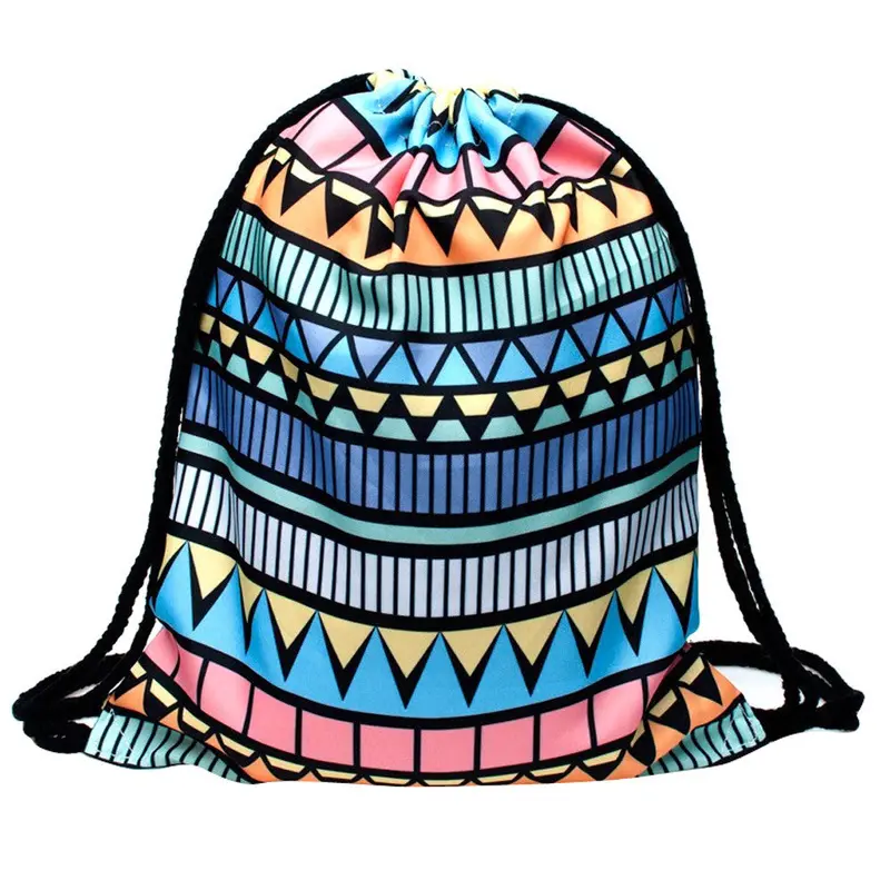 Women Men Backpacks School Backpack Bags For Teenagers Girls Boys 3D Printing Bags Drawstring Backpack Mochila 2