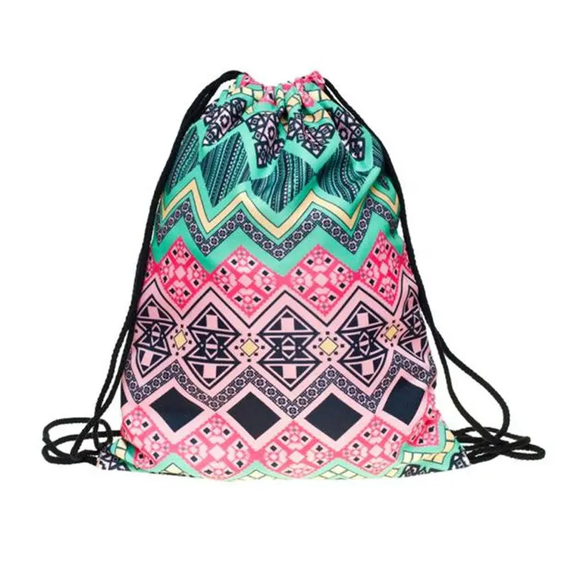 Women Men Backpacks School Backpack Bags For Teenagers Girls Geometric Printing Bags Drawstring Backpack 1