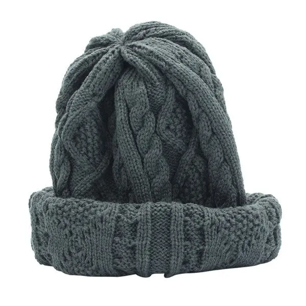 Women Men Hat Slouchy Oversize Knitting Wool Beanies Cap Hip Hop Hats Skullies Beanie Crochet Caps Touca 4