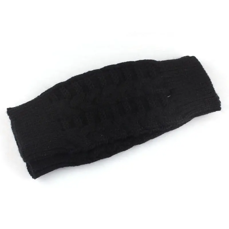 Women Men Knitted Arm Fingerless Gloves Soft Warm Mitten Outdoor Warm Gloves 2