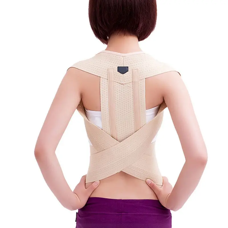 Women Men Posture Correction Waist Shoulder Chest Back Support Brace Belt 1