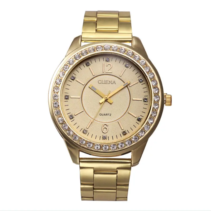Women Men Watches Stainless Steel Rhinestone Band Top Luxury Analog Crystal Watch Relogio 2