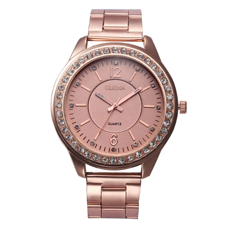 Women Men Watches Stainless Steel Rhinestone Band Top Luxury Analog Crystal Watch Relogio 3