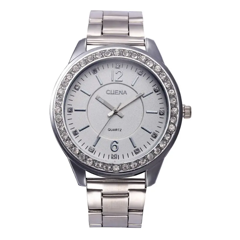Women Men Watches Stainless Steel Rhinestone Band Top Luxury Analog Crystal Watch Relogio 4
