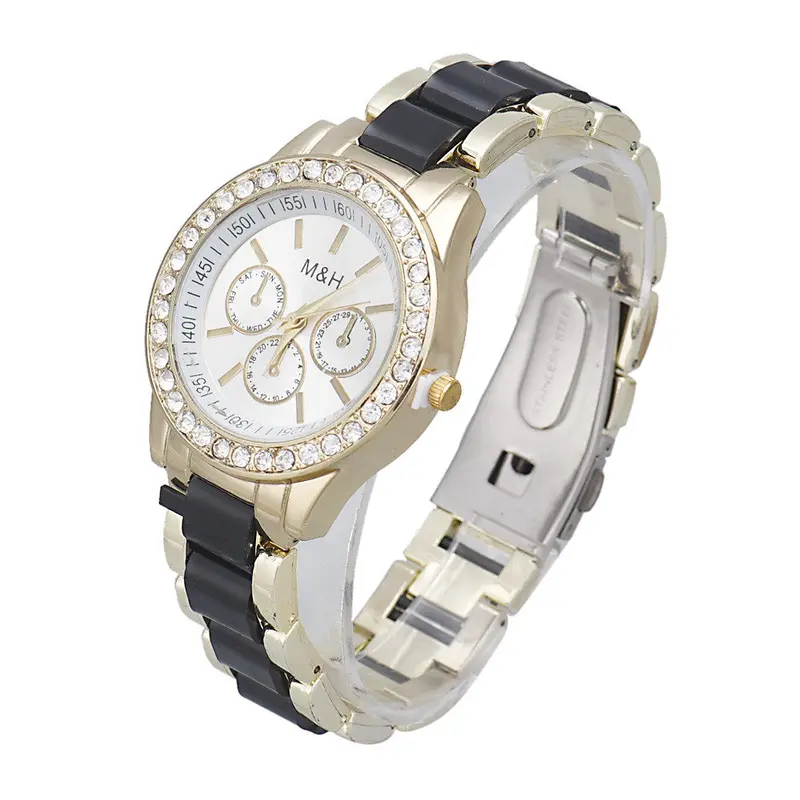 Women Men's Luxury Fashion Ssilicone Chain Analog Quartz Roman Numerals Wrist Watches& 1
