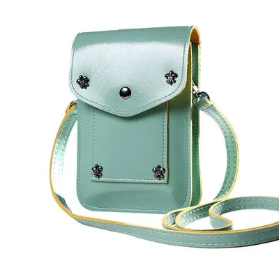 Women Messenger Bag Pure Color Abag Bags Leather Ladies Shoulder Bags Candy Color Mini Bag Clutch Bolsa 3