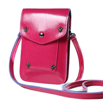 Women Messenger Bag Pure Color Abag Bags Leather Ladies Shoulder Bags Candy Color Mini Bag Clutch Bolsa 6