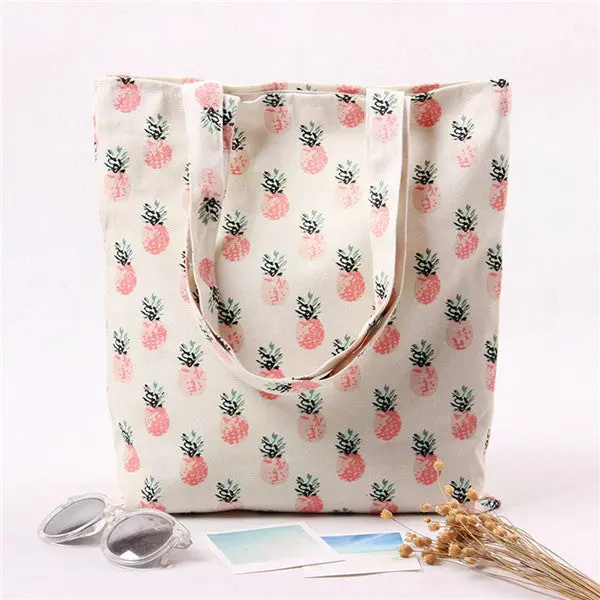 Women Messenger Bags Canvas Printing Pineapple Shoulder Bags Women's Hbag Designer Shopping Bag Hbags Women Famous S 1
