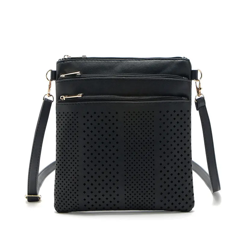 Women Messenger Bags Famous Hollow Out Pu Leather Crossbody Shoulder Handbags Bolsos Femenina 1