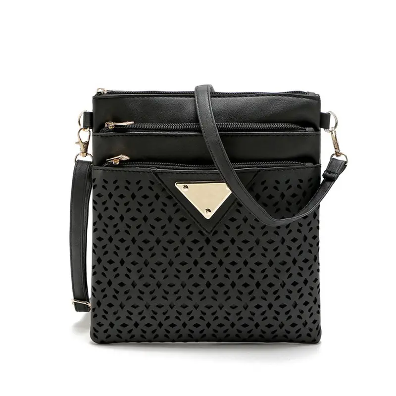 Women Messenger Bags Hollow Out Crossbody Shoulder Bag Leather Hbags Clutch Purse Bolsas Femininas 1
