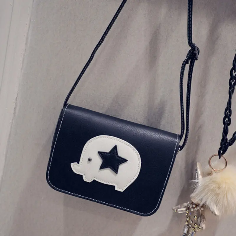 Women Messenger Bags Leather Star Elephant Pattern Hbag Cross Body Single Shoulder Bag Clutch Purse Women's Bolsas 1
