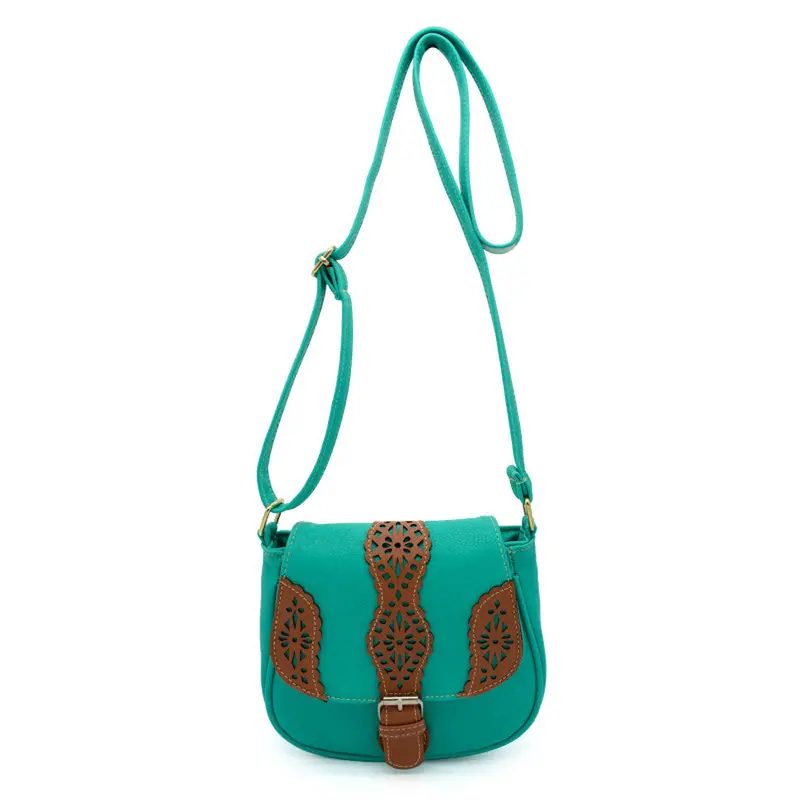 Women Messenger Bags Vintage Floral Luxury Hbags Hollow Out Saddle Women Bags Designer Crossbody Shoulder Bag 4