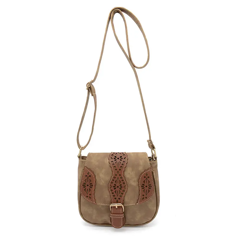 Women Messenger Bags Vintage Floral Luxury Hbags Hollow Out Saddle Women Bags Designer Crossbody Shoulder Bag 5