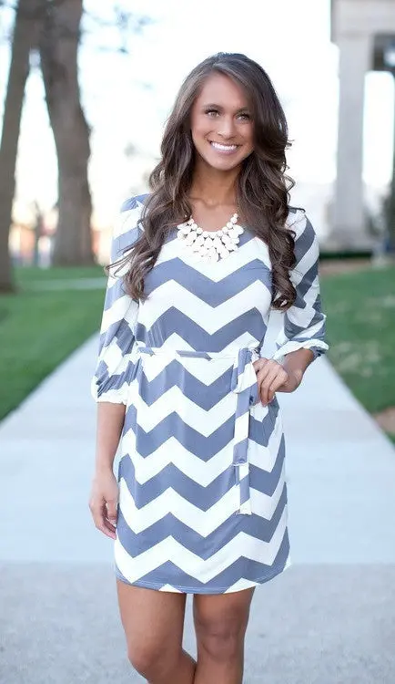 Women Mini Dresses Striped Half Sleeve Straight Chiffon Casual Dress For Evening Party Vestidos J2972 1