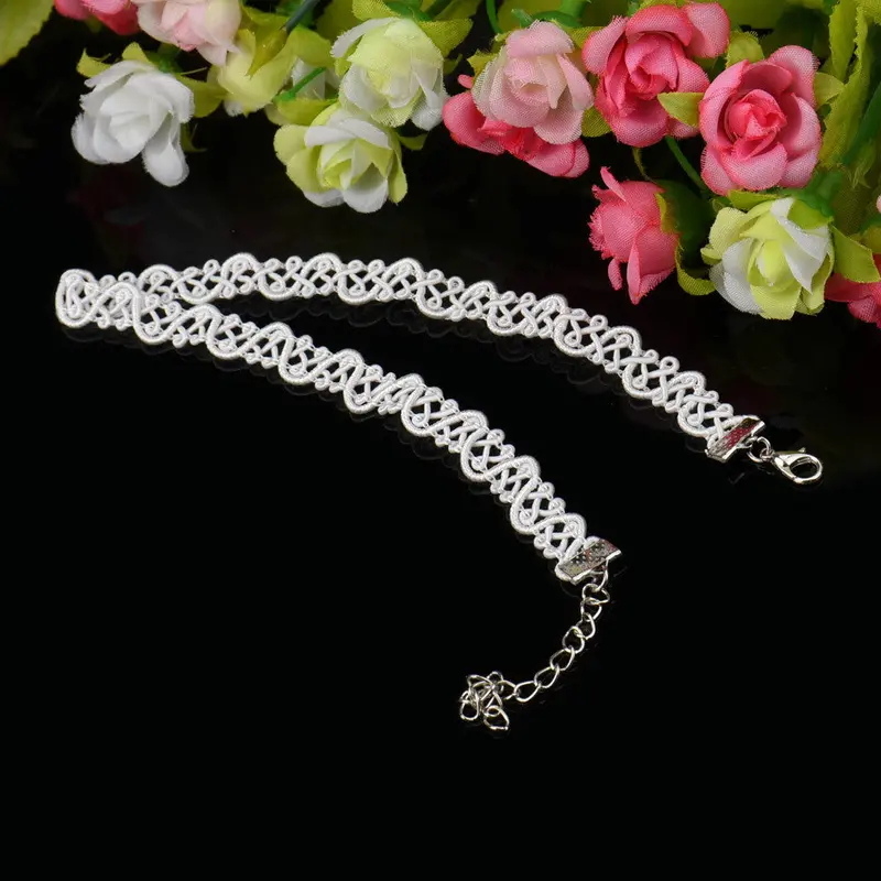 Women Necklace Choker Personalized Chic Black Lace Leaves Branch Necklaces Jewelry Gift For Girl 3