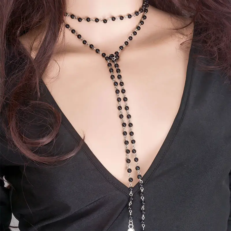 Women Necklace Long Vintage Pearl Necklaces Choker Chains Charm Necklet Jewelry Gift For Girl 1