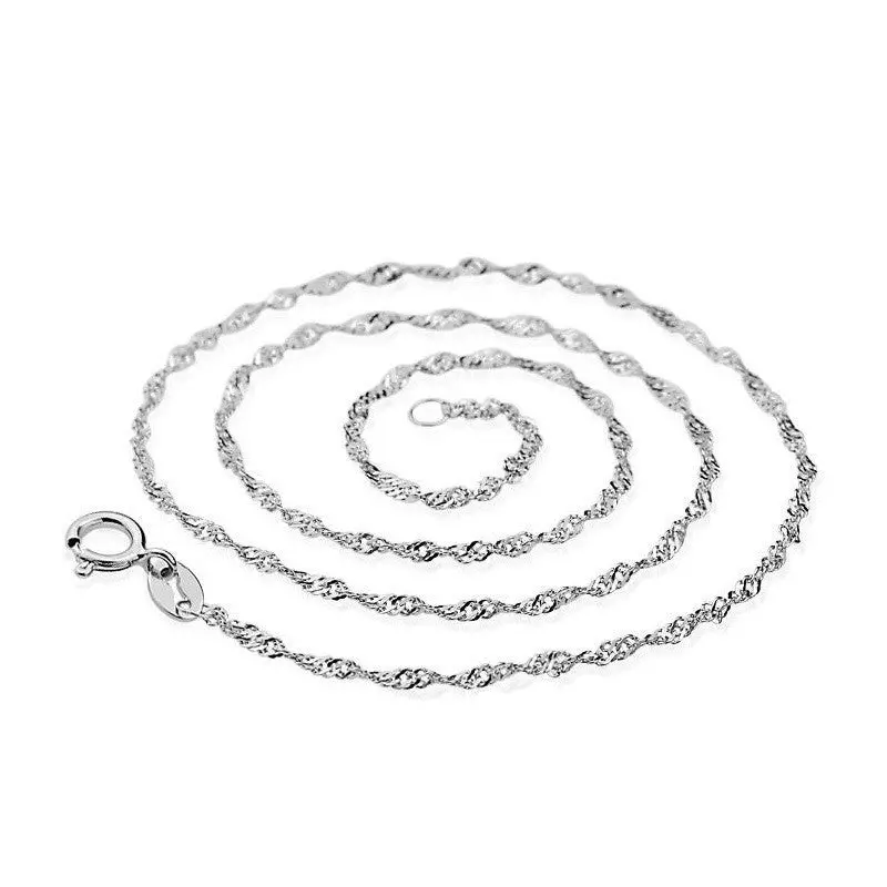 Women Necklace Models Wave Chain Of Highend Women's Jewelry Vintage Silver Jewelrys Gift For Girl 1