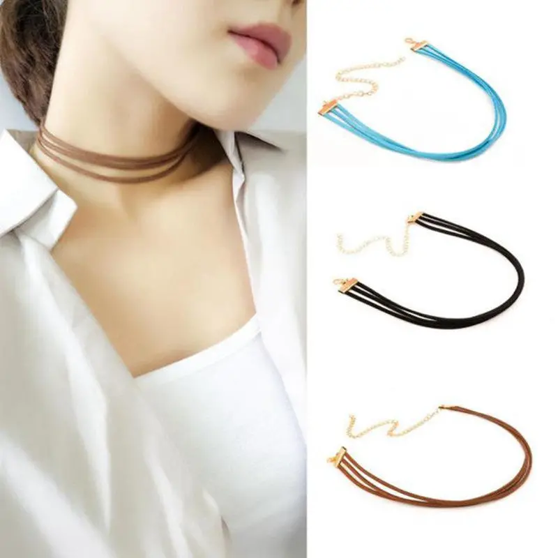 Women Necklace Velvet Charm Choker Necklaces Vintage Punk Retro Jewelry Gift For Girl 1