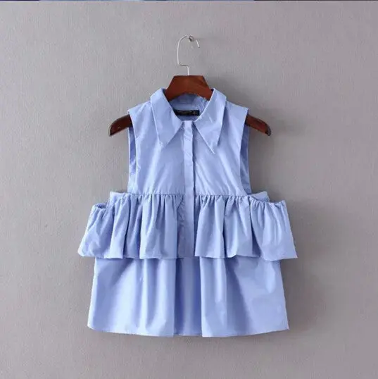 Women Off Shoulder Ruffles Shirt Lapel Hollow Out Blouse Tops Blusas Y Camisas Mujer Haut Chemise Femme Blusa 7