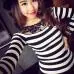 Women Off Shoulder Sexy Lace Long Sleeve Slim Shirt Top Blouse Feida 1