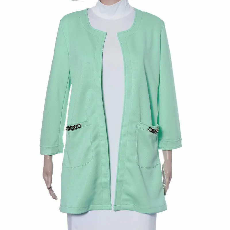 Women Pocket Jacket Outwear Parka Cardigan Long Coat Overcoat 1