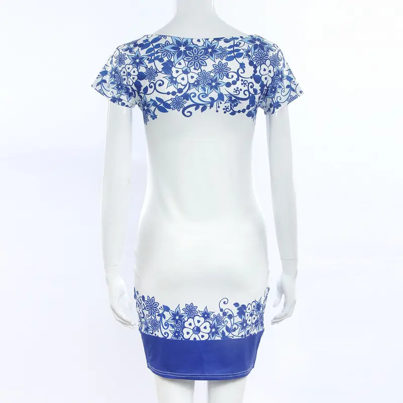 Women Printed Short Dress Sexy Club Bodycon Party Dresses Vestidos Plus Size Feida 4