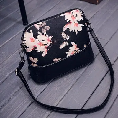 Women Printing Shoulder Bag Pu Leather Purse Satchel Messenger Bag Vintage Designer Graffiti Butterfly Girl Bolso 1