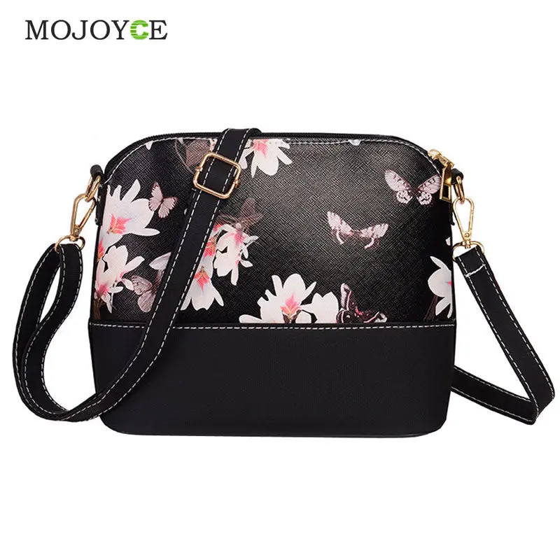 Women Pu Leather Floral Print Handbag Fashion Shoulder Satchel Messenger Bags Clutch Small Travel Crossbody Bag Bolsa Feminina 1