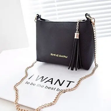 Women Pu Leather Handbags Tassel Mini Shell Bags Candy Chain Bags Ladies Women's Messenger Bags Bolsos Mujer 1