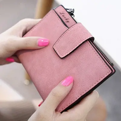 Women Purse Mini Handbag Grind Magic Bifold Pu Leather Wallet Card Holder Wallet Purses Bolsos Femenina 4