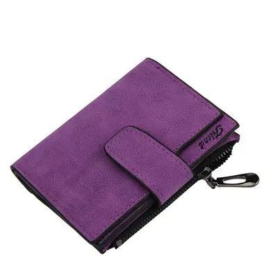Women Purse Mini Handbag Grind Magic Bifold Pu Leather Wallet Card Holder Wallet Purses Bolsos Femenina 5