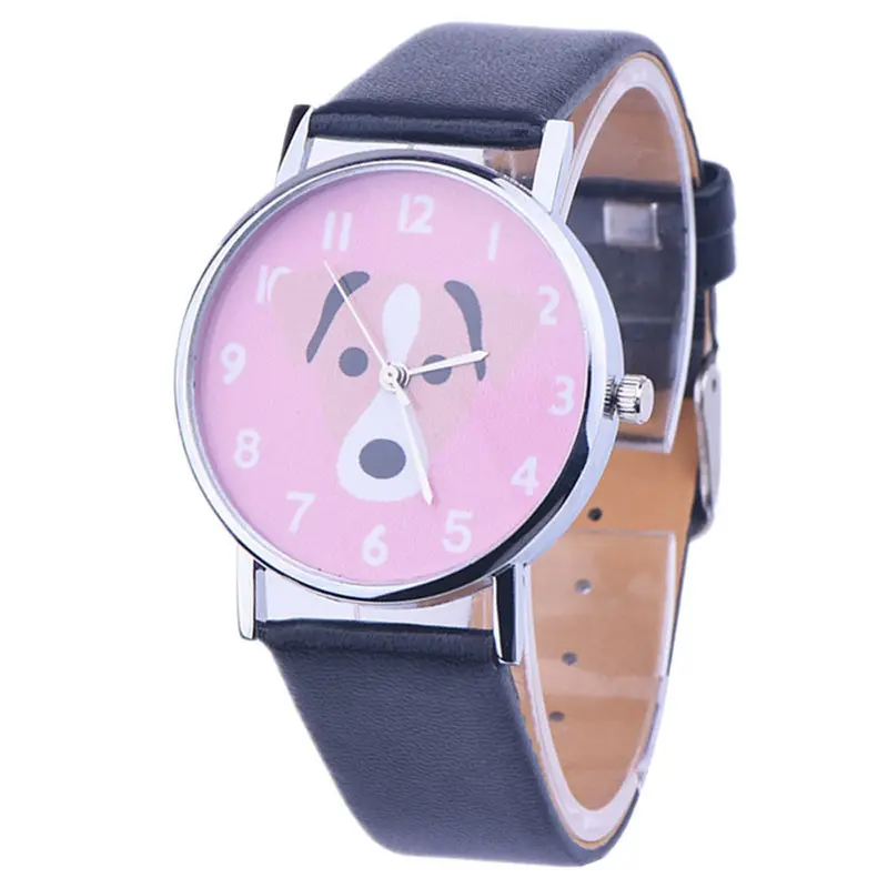 Women Quartz Watch Cute Lovely Dogs Printed Wristwatch Relogio Masculino Watch For Women Men Hour 1