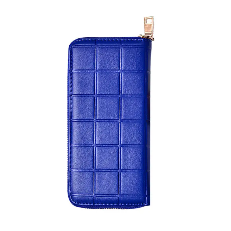 Women Quilted Long Wallet Leather Coin Purse Pu Plaid Leather Purse Women Wallet With Coin Bag Clutch Holders 3