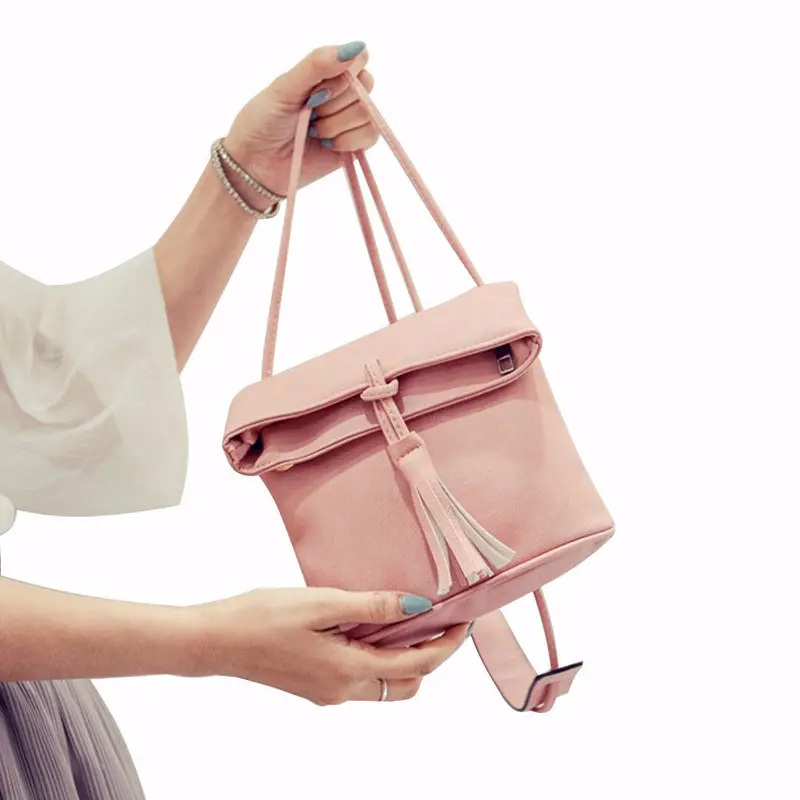 Women Retro Shoulder Messenger Bag Bucket Bag Hbag 2