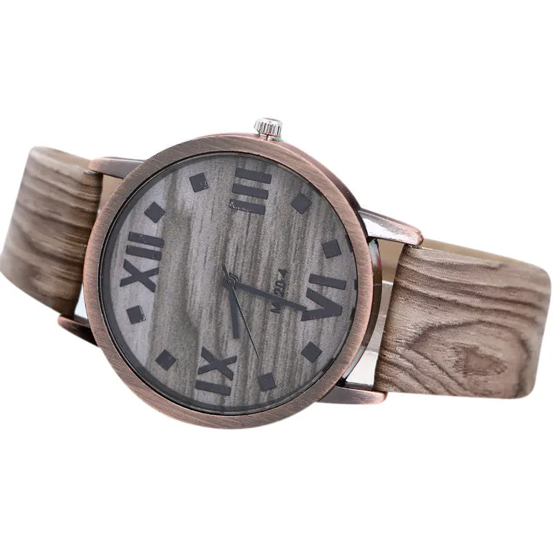 Women Retro Watch Men Women Wristwatch Cowboy Leather Band Graining Casual Students Relojes Promotions Happy 1