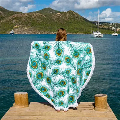 Women Scarf Beach Round Tapestry Cover Up Hippie Mala Shower Towel Mat Bohemian Shawls Scarves Scarf Tunic Kimono 2